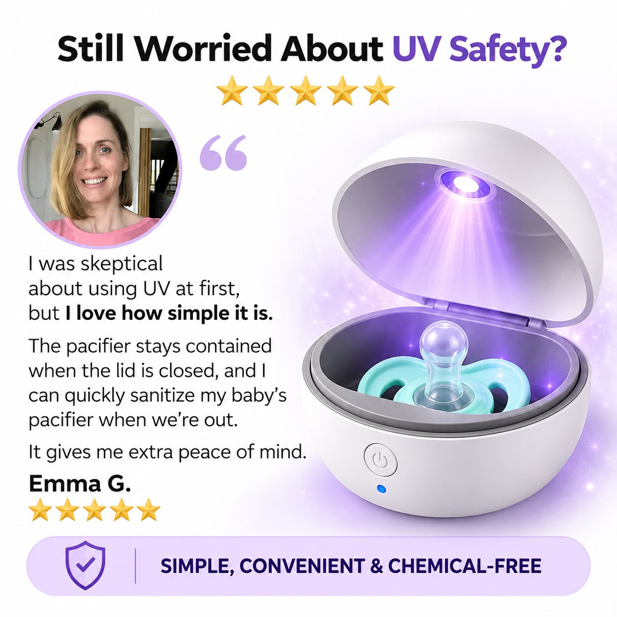 Mavora™ Portable UV Pacifier Sanitizing Case
