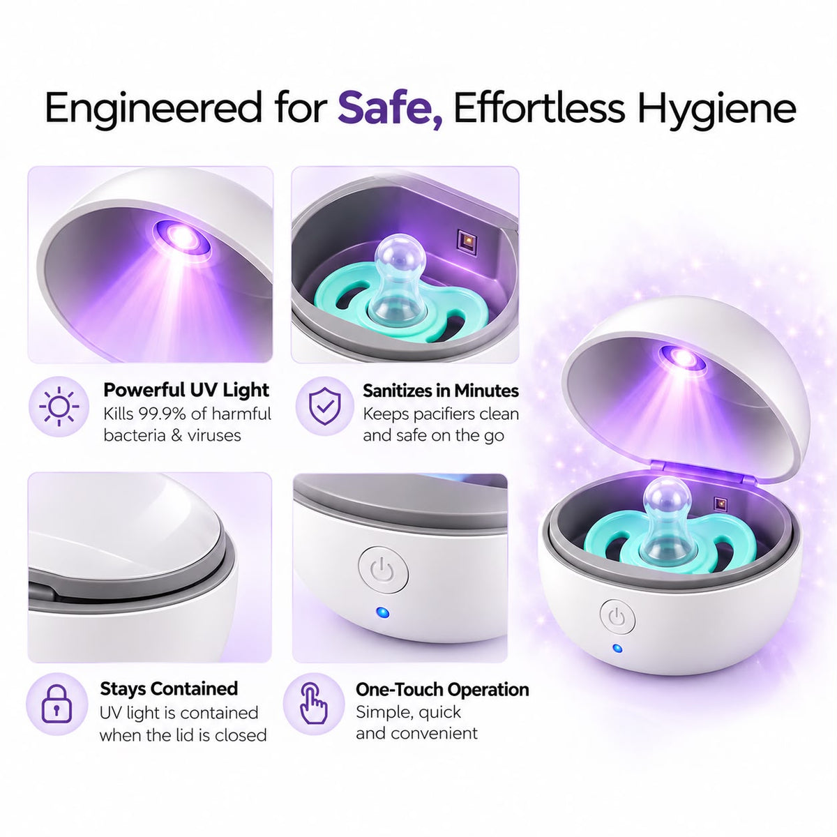 Mavora™ Portable UV Pacifier Sanitizing Case