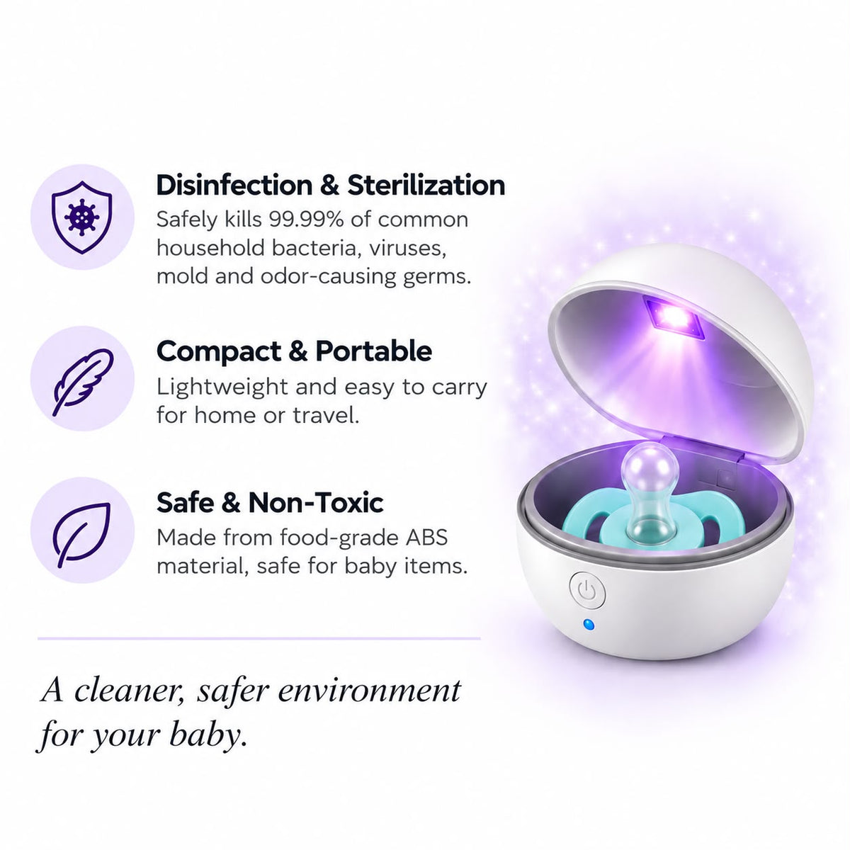 Mavora™ Portable UV Pacifier Sanitizing Case
