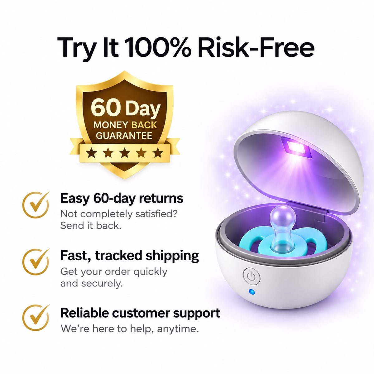 Mavora™ Portable UV Pacifier Sanitizing Case